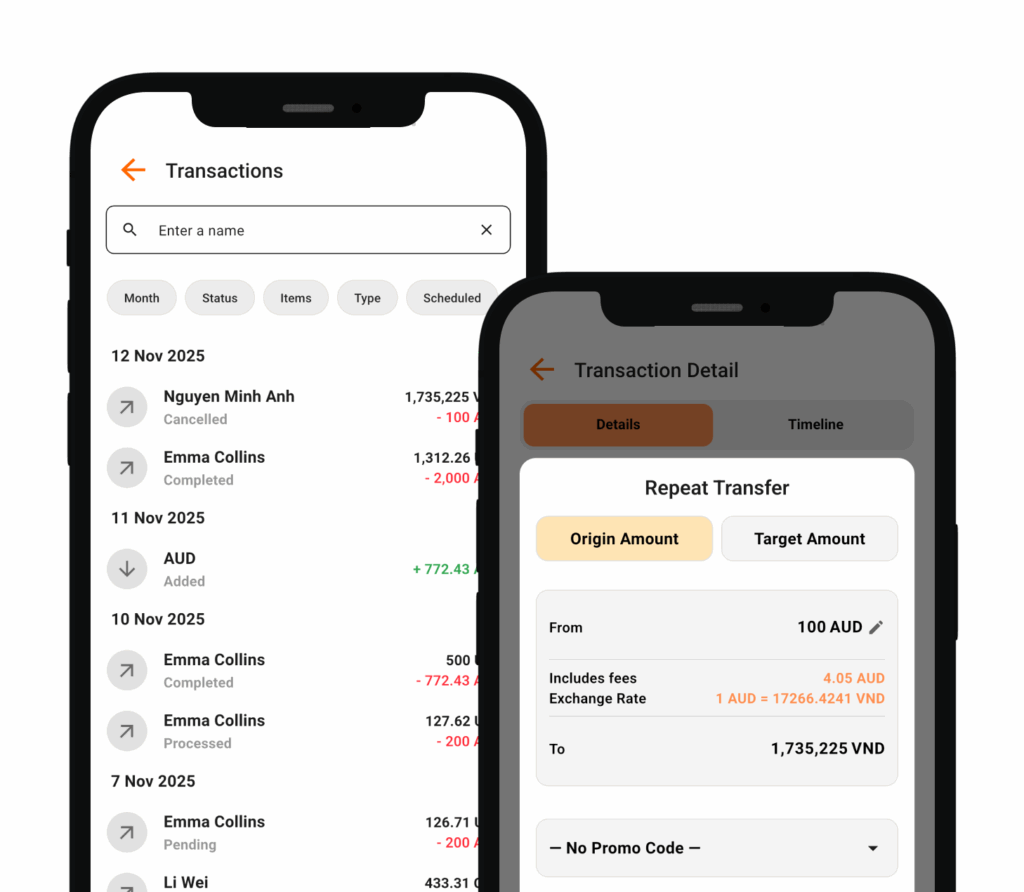 Remit Circle mobile app interface for easy international money transfers